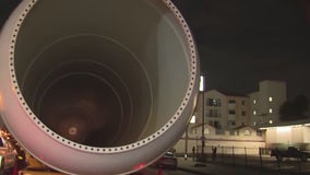 Space Shuttle Endeavour: Massive rocket motors arrive in LA