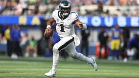 Eagles remain unbeaten with 23-14 win over Rams