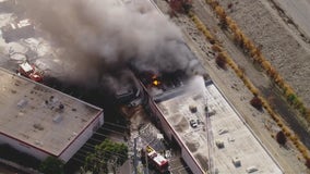 4 dead after 'suspicious' fire rips through commercial building in Irwindale