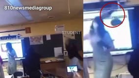 Teacher hit in head by chair thrown by student