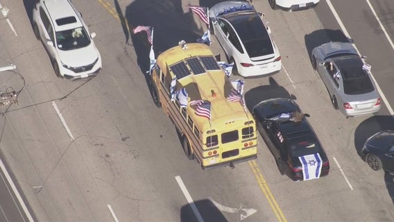 Angelenos gather across Los Angeles County to show support for Israel Sunday