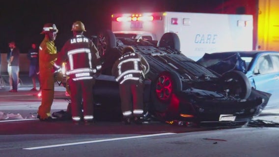 Woman killed, 2 children injured in 10 Fwy crash in Pomona