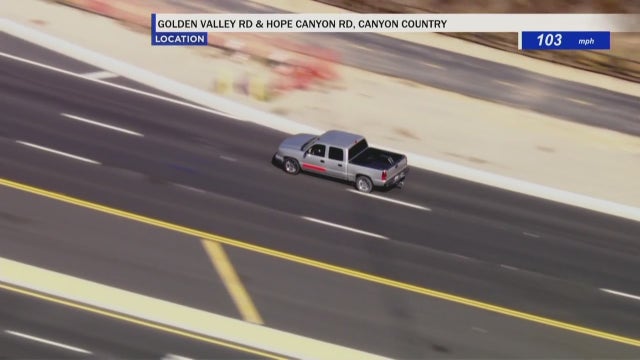 Car chase ends in Canyon Country, suspect allegedly wanted for carjacking