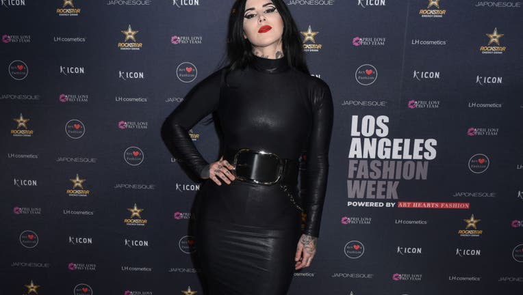 Kat Von D attends Los Angeles Fashion Week Powered By Art Hearts Fashion Fall/Winter 2022 on March 20, 2022 in Los Angeles, California. (Photo by Vivien Killilea/Getty Images for Art Hearts Fashion)