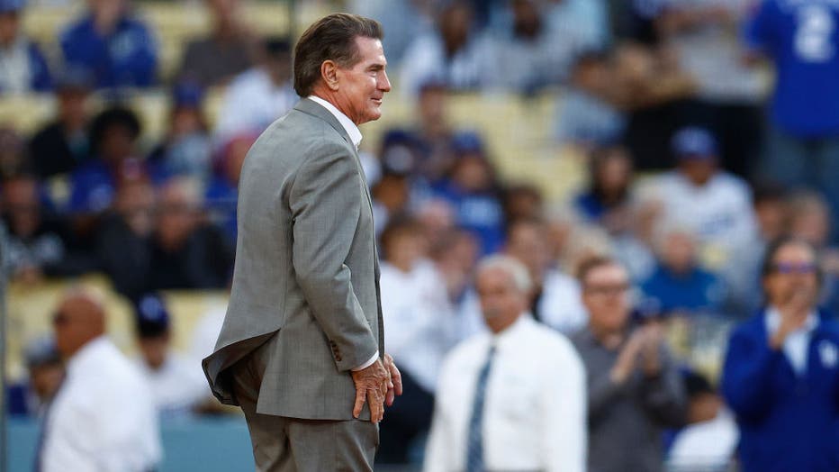 Former Los Angeles Dodgers player Steve Garvey at Dodger Stadium on June 02, 2023 in Los Angeles, California. (Photo by Ronald Martinez/Getty Images)