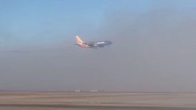 Watch: Southwest jet aborts landing in Denver after entering patch of dense fog