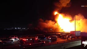 Fire shuts down 10 Freeway in downtown Los Angeles indefinitely