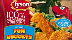 Tyson recalls nearly 30,000 lbs. of dinosaur-shaped nuggets