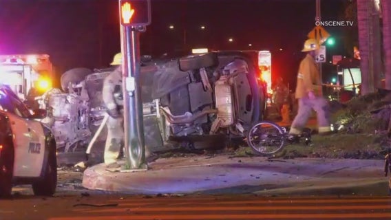 1 dead, 4 injured in pursuit crash near Knott's Berry Farm