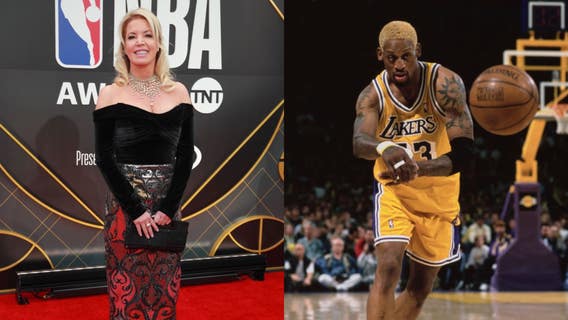 Lakers owner Jeanie Buss addresses Dennis Rodman's claim that the two briefly dated