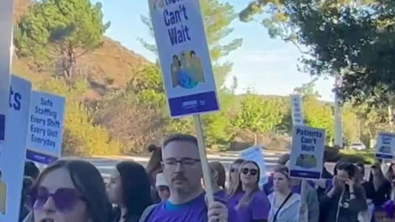 Nurses at 3 SoCal hospitals begin weekend-long strike through the Thanksgiving holiday