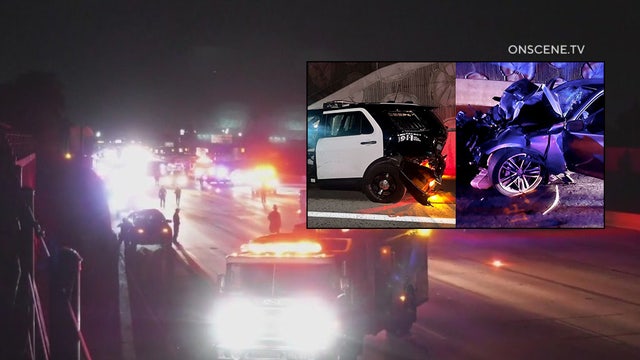 2 LAPD officers injured in Fullerton crash by suspected DUI driver