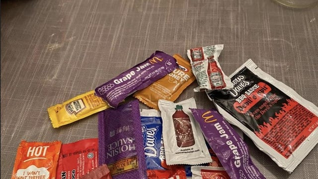 Alameda dad says kids came home from trick-or-treating with repurposed sauce packets
