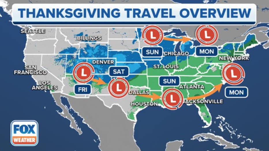 Post-Thanksgiving Travel Timeline: Where Weather Across The US Could ...