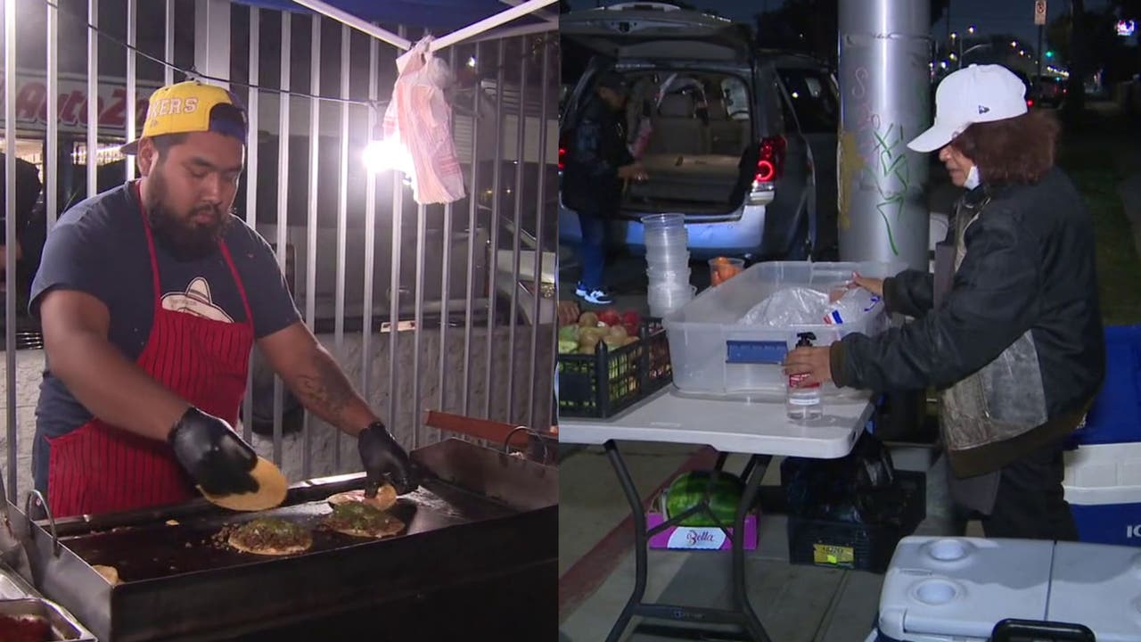 洛杉矶一家家族经营的水果摊遭武装抢劫；附近的墨西哥煎饼摊也成为目标