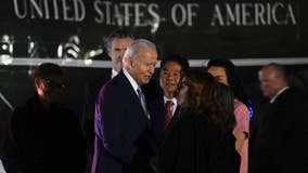 Bidens head back to White House after LA fundraising events