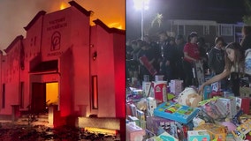 Fire destroys Los Angeles-area church just before Christmas; community rallies to replace toys