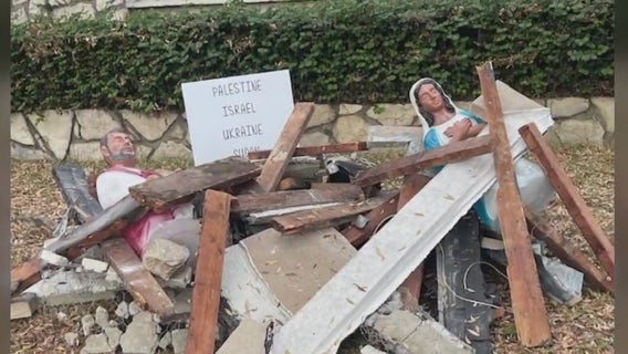 Baby Jesus figure stolen from war-themed nativity scene at a Los Feliz church