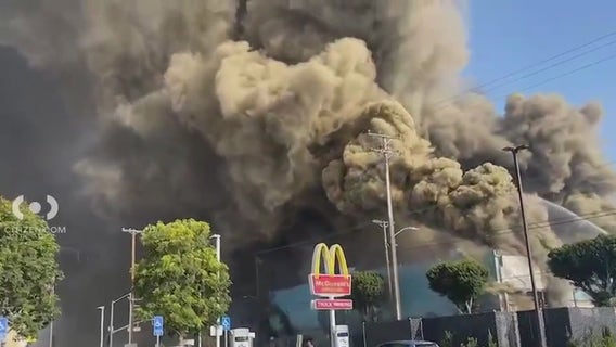 Large fire breaks out at former Farmer Johns meat facility in Vernon