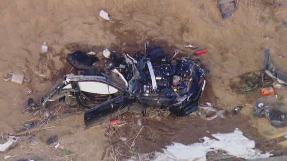 Agoura Hills crash kills 1 after car hits pole, splits in half