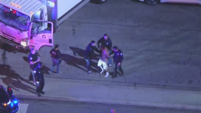 Driver in custody after wild box truck chase through LA County