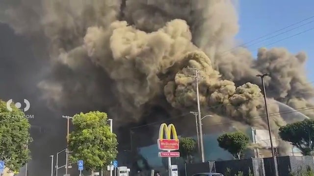 Large fire breaks out at former Farmer Johns meat facility in Vernon