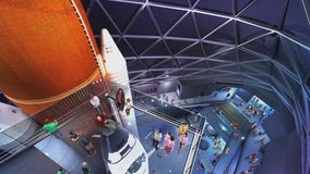 Space Shuttle Endeavour moved into launch position at California Science Center