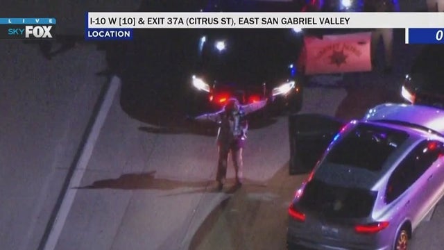 Police chase suspect spins out on 10 Freeway before arrest