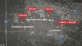 'Random murder spree': Two arrested, one suspect sought in 4 shooting deaths across LA County