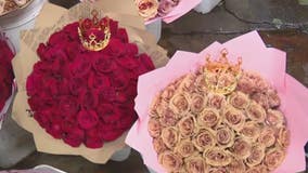 Valentine's Day: DTLA's flower market welcomes a crowd