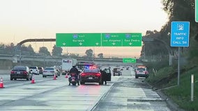 105 Freeway crash: 2 killed in South LA fiery collision on slick roadways