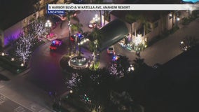 Police chase ends at Anaheim hotel