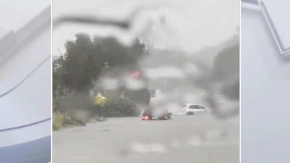 Winter storms turn a Rancho Palos Verdes road into treacherous river