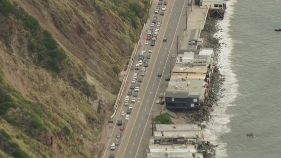 Massive backup on PCH in Malibu following mudslide