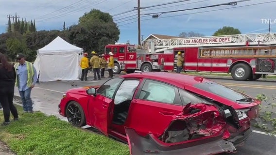 Street racing likely cause of deadly Reseda car crash; 1 arrested