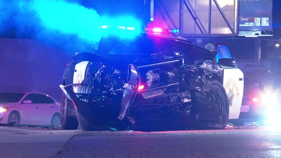 Sherman Oaks police chase: Officers released from hospital after pursuit ends in crash