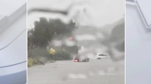 Winter storms turn a Rancho Palos Verdes road into treacherous river
