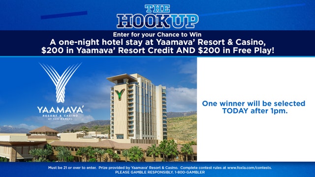 THE HOOKUP: One-night hotel stay at Yaamava’ Resort and Casino, $200 Resort Credit, $200 Free Play