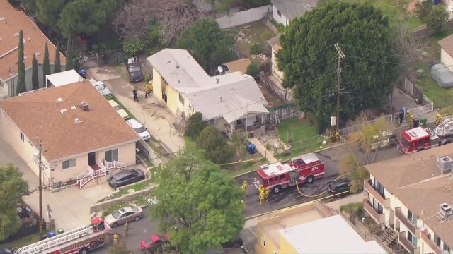 One found dead at scene of Tujunga house fire; One detained