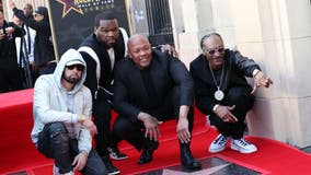 Dr. Dre honored with Hollywood Walk of Fame star surrounded by hip-hop royalty