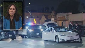 FOX 11’s Susan Hirasuna gets her stolen Tesla back after car dies mid-police chase