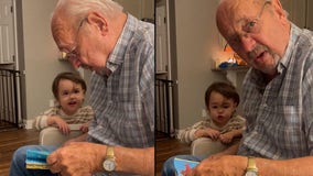 Watch this great-grandfather read the 'Baby Shark' book without knowing the song