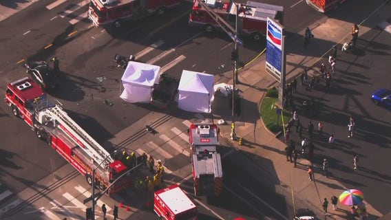 2 dead after car flips in Baldwin Hills crash