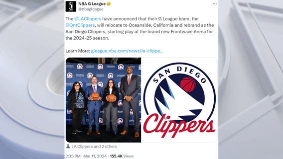 Clippers moving G League team to San Diego County