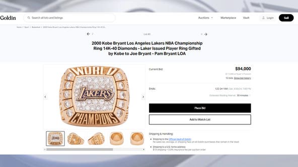 NBA Championship ring Kobe Bryant gave to his dad up for auction