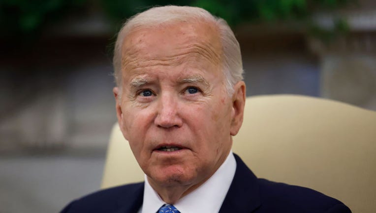 FILE - U.S. President Joe Biden delivers prepared remarks during a meeting with Italian Prime Minister Giorgia Meloni in the Oval Office at the White House on March 1, 2024, in Washington, DC. (Photo by Chip Somodevilla/Getty Images)