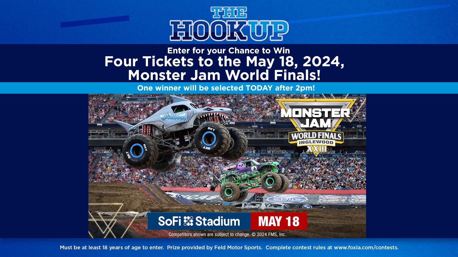 THE HOOKUP: Enter to win 4 tickets to Monster Jam World Finals on May 18