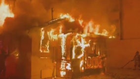 Body found after OC firefighters knock down blaze at abandoned Santa Ana home