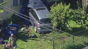 Suspect crashes car into South LA home shortly victim reports vehicle stolen