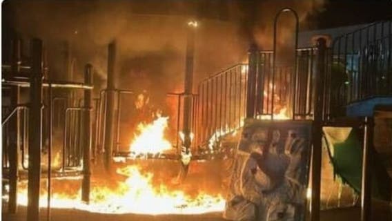 Arson fire damages Pomona playground